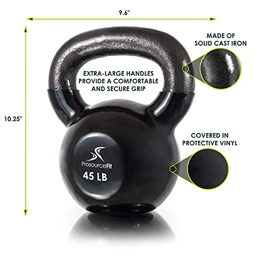 ProsourceFit Vinyl Coated Cast Iron Kettlebells A401