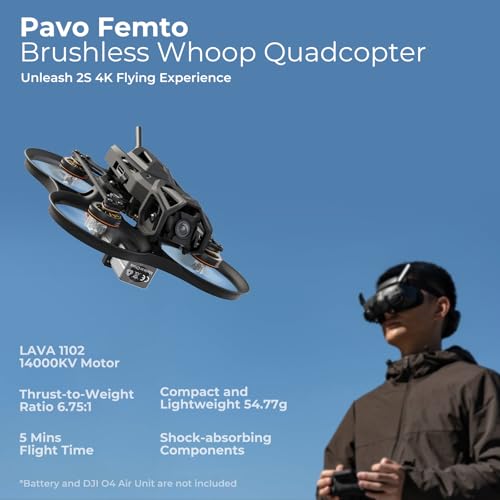 BETAFPV Pavo Femto Brushless Whoop Quadcopter 2S Pocket Drone with HD VTX Bracket for DJI O4 Air Unit J377379
