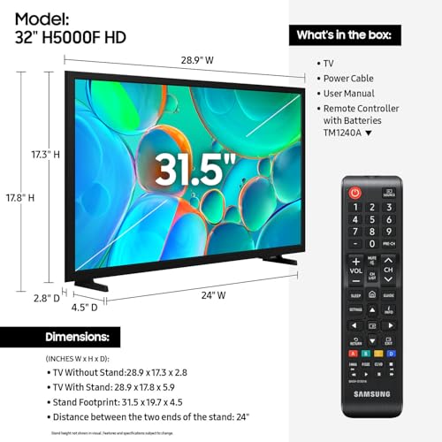Samsung 32-Inch Class Full HD F6000 Smart TV (2025 Model) HDR Q612426