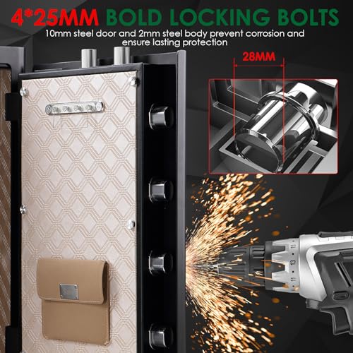 TC80 7.2 Cu Ft Biometric Home Safe Fireproof Waterproof T9440