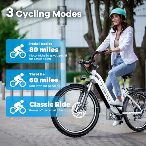 DriftGod 26" Electric Bike for Adults, 1000W Motor, 48V Removable Battery B544