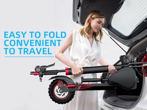 1200W Electric Scooter with Seat, 11" Off-Road Tires, 34MPH, 48V 18Ah, Foldable for Adults K21224