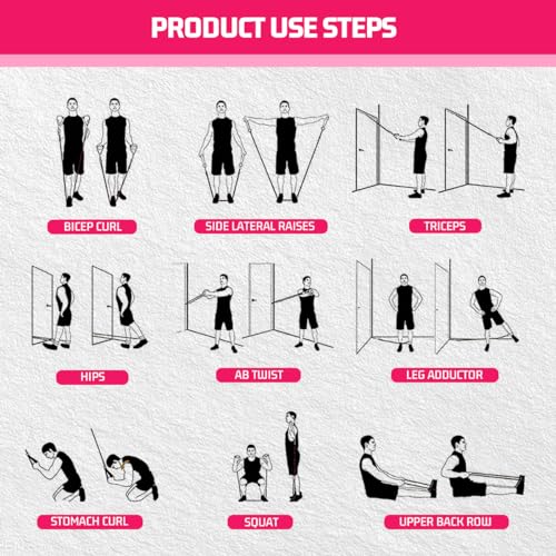 VEICK Resistance Bands with Handles for Home Workout O75059