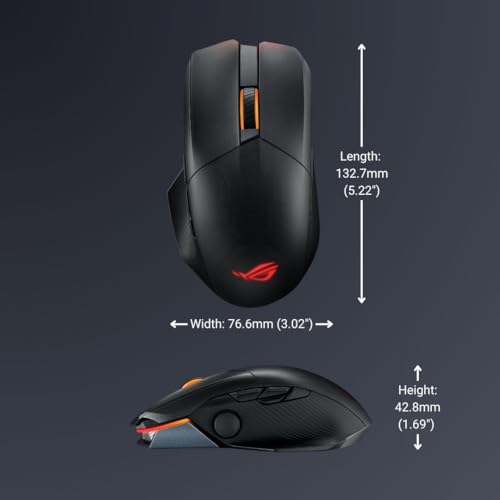 ASUS ROG Spatha X Wireless Gaming Mouse with Charging Stand, Black M63192