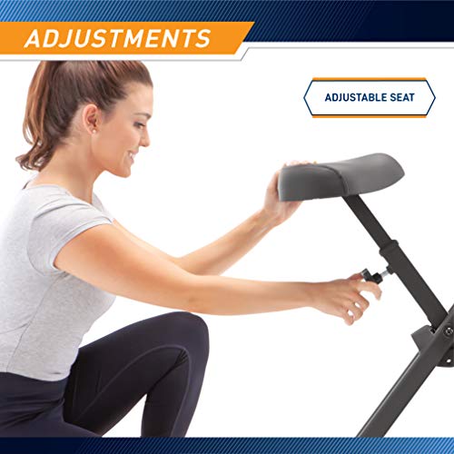 Marcy Foldable Upright Exercise Bike with Adjustable Resistance H1253