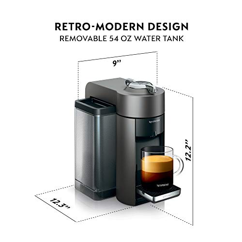 Nespresso Vertuo Coffee and Espresso Maker by De'Longhi, Graphite Metal E903048