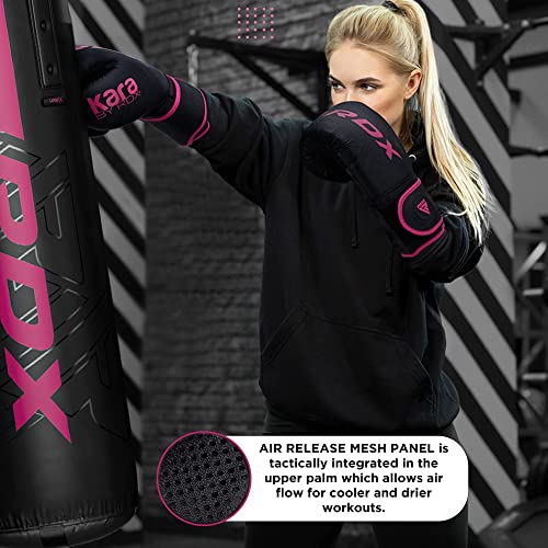 RDX Boxing Gloves Pro Training Sparring Maya Hide Leather Muay Thai MMA Kickboxing Adult Ventilated Palm R71478