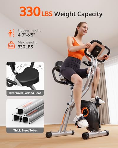 YOSUDA Folding Exercise Bike - Stationary Bike for Home Gym Z504