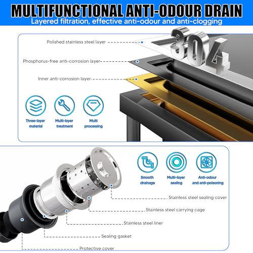 Stainless Steel Utility Sink with Faucet and Drain Kit I168