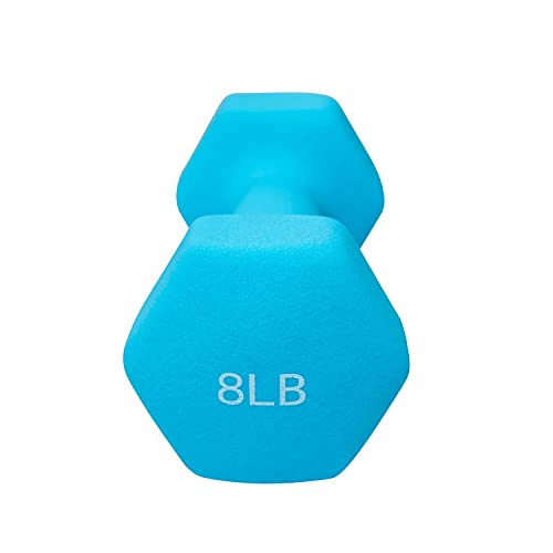 FUXION Neoprene Dumbbell Hand Weights, Set of 2, Hexagon Non-Slip E207497