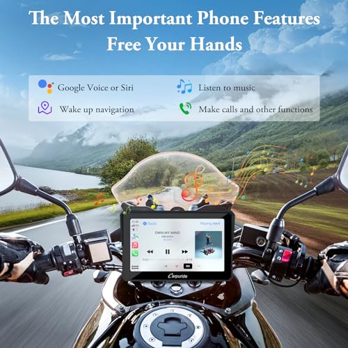 Carpuride W702 7 inch Waterproof Touchscreen GPS Navigator for Motorcycle F66615