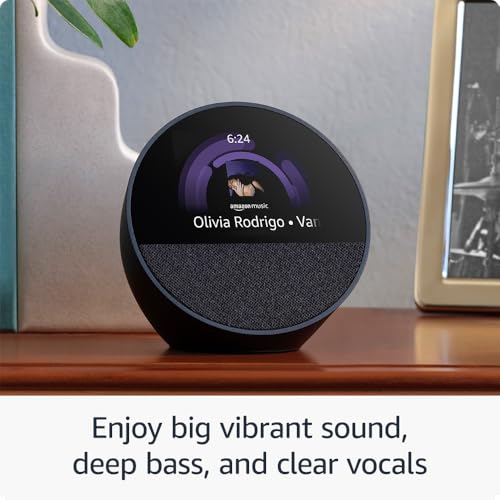 Amazon Echo Spot Smart Alarm Clock with Alexa, Black J64550