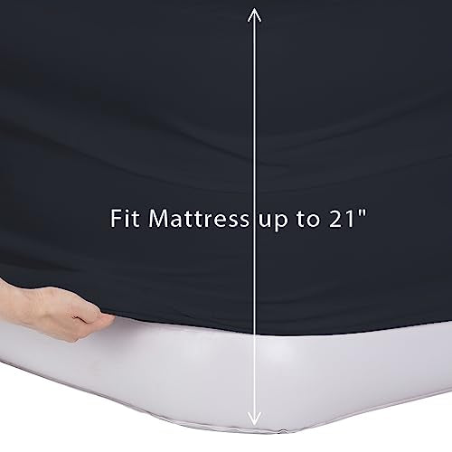 Bedecor Air Bed Sheets for Mattress Cover Removable Elastic Band Soft Breathable Twin XL Light Gray U508