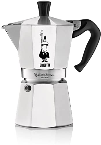 Bialetti Moka Express 6 Cup Espresso Maker, Silver N8772