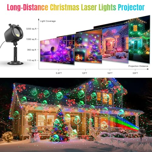 Halloween Christmas Laser Lights Projector Outdoor with Remote Z866