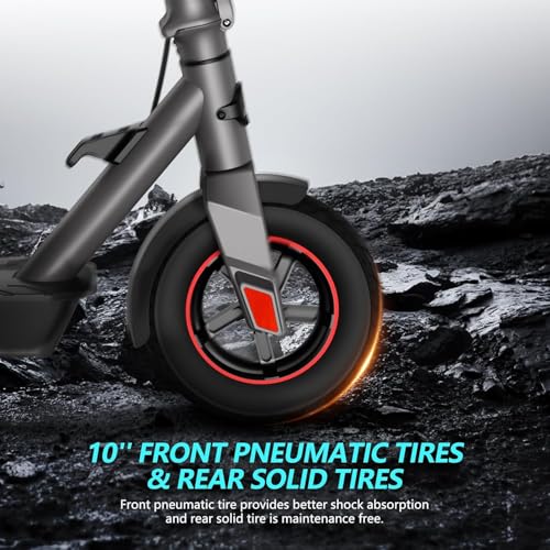 SISIGAD Electric Scooter for Adults, 10" Tires, 600W Motor, 22 MPH, 30 Miles Range, Foldable O1563