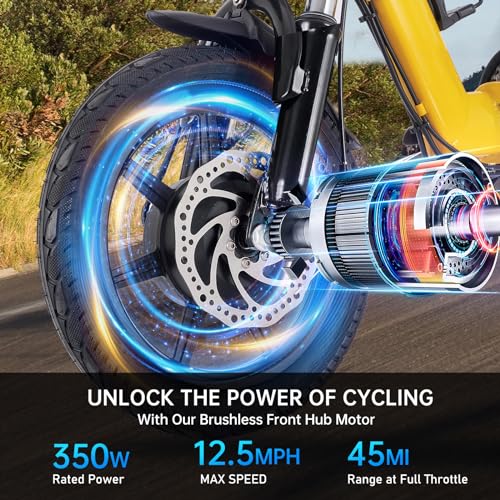 Foldable Electric Tricycle for Adults, 350W, Removable Battery, 2-Seat with Basket E2471