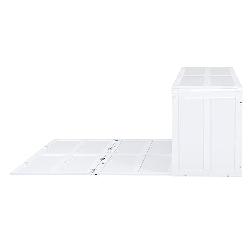 Queen Murphy Bed with Storage Drawer and Desk, Gray N8582