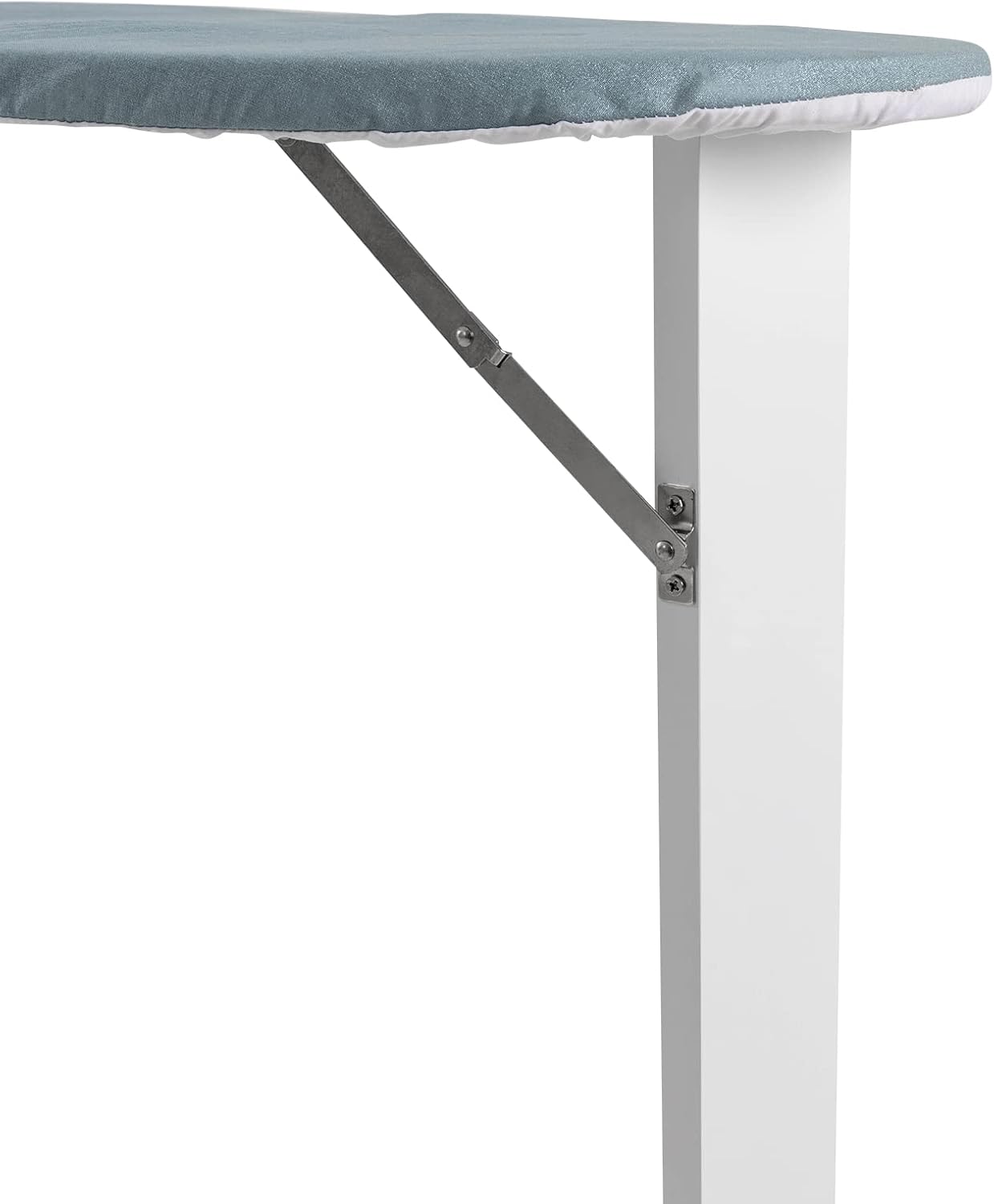 Wall-Mounted Ironing Board Cabinet with Mirror, White B1815