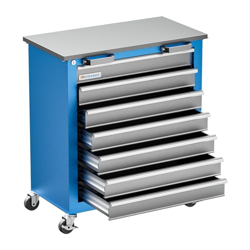 7-Drawer Rolling Toolbox with Lockable Wheels and Keyed Locking System J502595