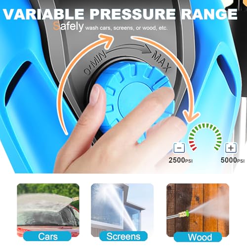 5000 PSI Adjustable Electric Pressure Washer 2.8 GPM with 33ft Hose G705