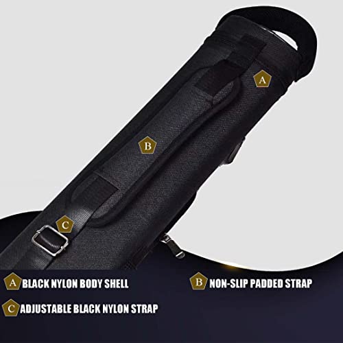 Champion Nylon/Leatherette Billiard Pool Cue Stick Hard Carrying Case Y844595