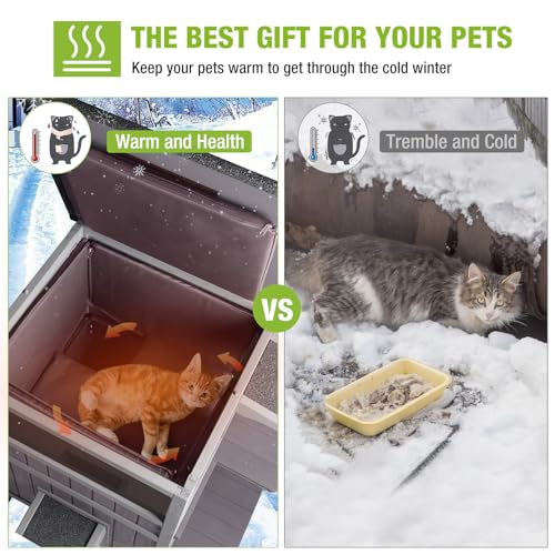 Outdoor Feral Cat House 2 Story Waterproof Shelter S95230