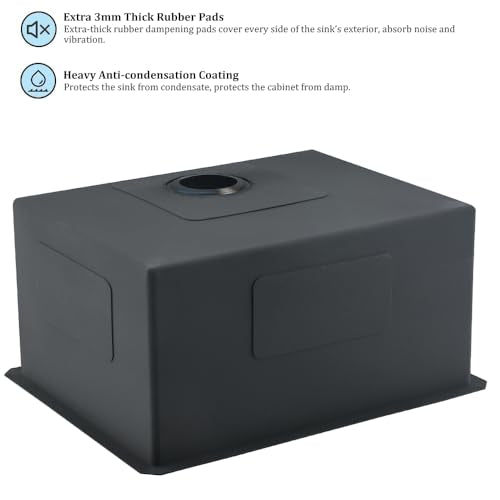VASOYO Stainless Steel Undermount Laundry Sink 23x18x13 H4912