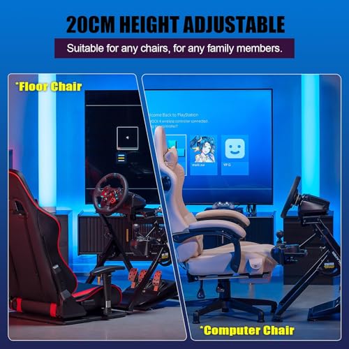 GTPLAYER Sim Racing Wheel Stand for Logitech G25 G27 G29 G920 G923 Thrustmaster T330TS A5733