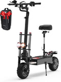 Electric Scooter Adults,60V 38.4Ah & Top Speed 50 MPH Dual Motor Fast Electric Scooter for Adult, 11" All-Terrain Tires,Foldable with Steering Damper,E- Scooter for Mountains,Off-Road