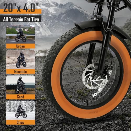 S8 Electric Bike for Adult, 1000W 20" Fat Tire, Removable Battery, 7-Speed G502644