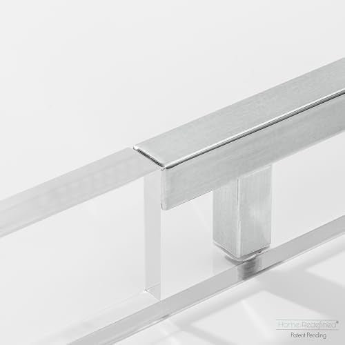 White Marble Faux Leather Decorative Tray with Handles D972626