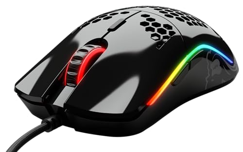 Glorious Model D Wired Gaming Mouse - 68g Honeycomb RGB Ergonomic, Matte White M160012