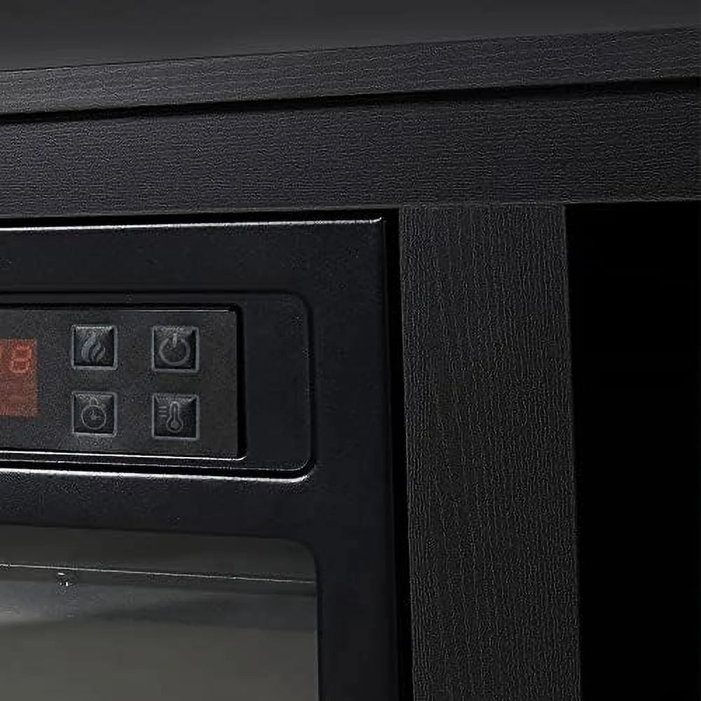 KHBIULIFE Fireplace TV Stand Wood Texture Entertainment Center with Electric Fireplace J405
