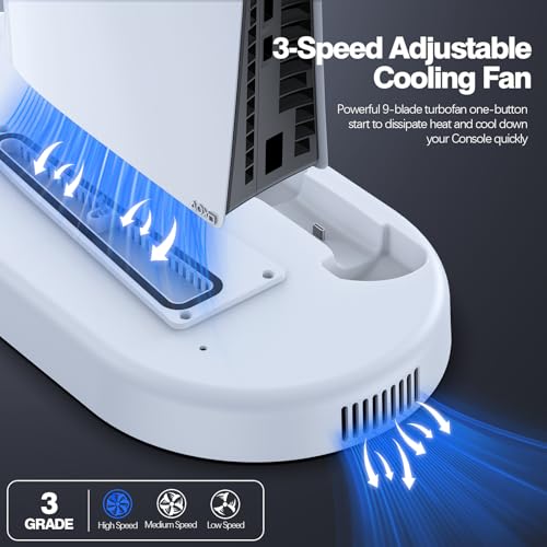 AMZDM Cooling Station PS5 Slim Stand with Charging for PS5 Pro & Slim Y61242