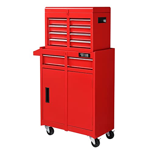 TUFFIOM 5-Drawer Rolling Tool Chest with Lockable Wheels X4579