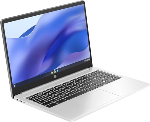 HP 15.6 HD Premium Chromebook, Intel Celeron, 8GB RAM, 64GB SSD, Chrome OS, Arctic Silver V28525