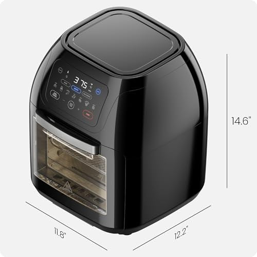 CHEFMAN Multifunctional Digital Air Fryer Rotisserie Dehydrator Convection Oven, 10L, Black B811909