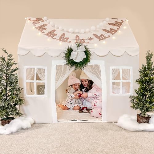 Tiny Land Kids Play Tent with Padded Mat & LED Lights, Indoor Playhouse for Toddlers G6025