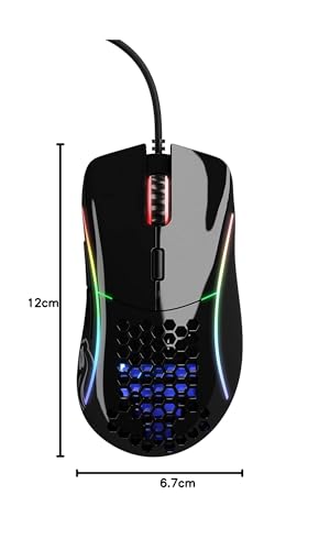 Glorious Model D Wired Gaming Mouse - 68g Honeycomb RGB Ergonomic, Matte White M160012