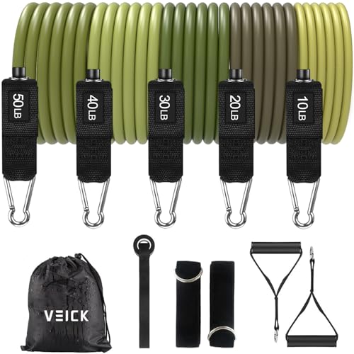 VEICK Resistance Bands with Handles for Home Workout O75059