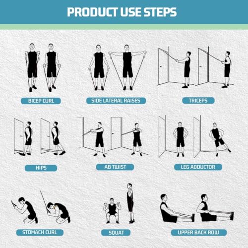VEICK Resistance Bands with Handles for Home Workout O75059