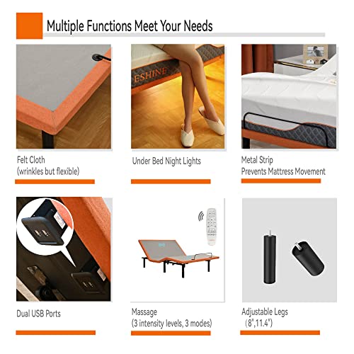 Split King Adjustable Bed Frame with Hybrid Mattress, Zero Gravity, Massage R919726