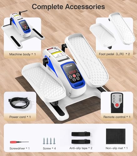 Under Desk Elliptical Machine, Portable Seated Pedal Exerciser for Seniors and Adults O60492