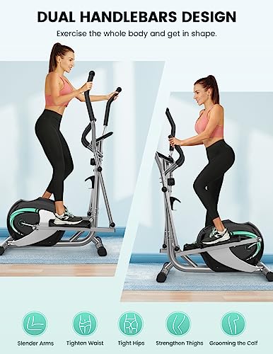 THERUN Elliptical Machine for Home, Magnetic Quiet Exercise, 8 Resistance Levels M651400