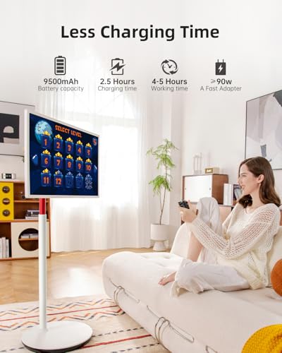 25 Inch Portable Smart TV with Touchscreen, Android 14, 8GB RAM + 128GB Storage A4881