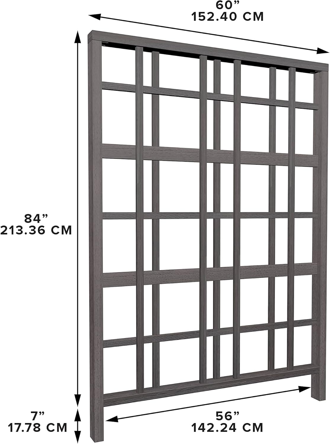 Vita Urbana Espresso Brown Embossed Vinyl Trellis and Privacy Screen, 60 in L x 84 in H V74602