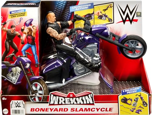 Mattel WWE Wrekkin' Slamcycle Vehicle & Figure Playset with Undertaker 6-inch Collectible P87016