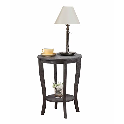 American Heritage Round End Table, Black U219