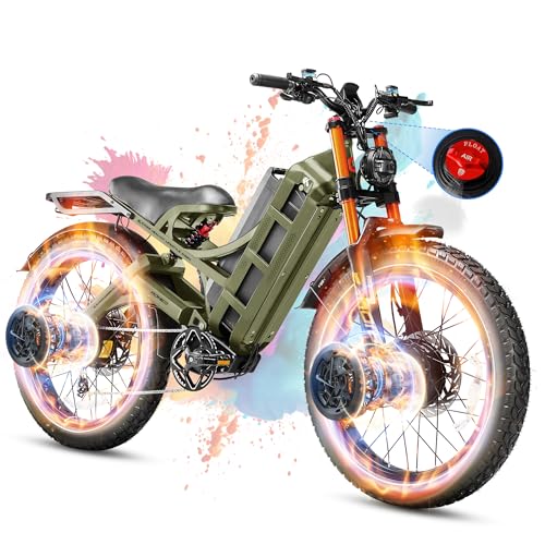 Romeo Pro 3 Electric Bike for Adults 5000W Dual Motor 60V 80Ah Fat Tire Full Suspension I27752
